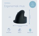 R-Go Tools Souris Ergonomique R-Go HE Break avec logiciel de pause, gaucher, moyen (longueur main 165-185 mm), bluetooth, noir