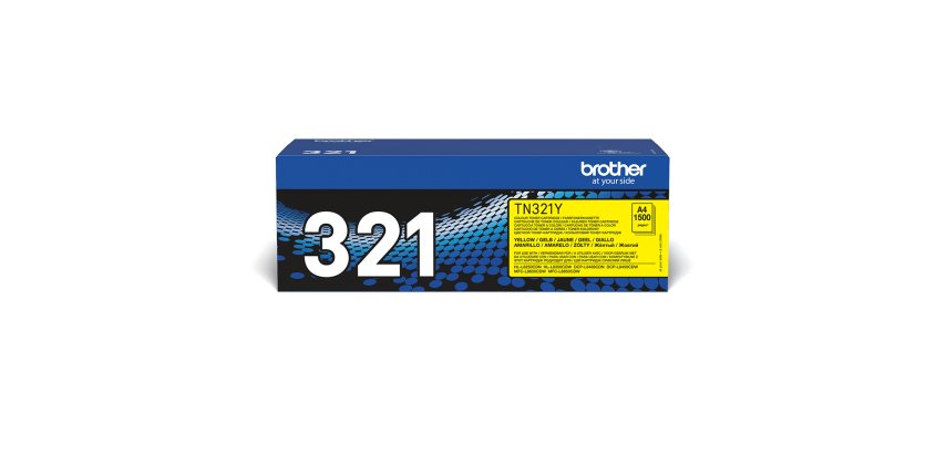 Brother TN-321 / TN321Y Tóner original amarillo de capacidad estándar (1500 páginas)