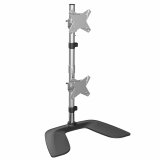 StarTech.com Support Vertical pour Deux Moniteurs, Bureau Ergonomique pour Deux Moniteurs, Support Universel pour Moniteur, Réglable en Hauteur - Pour Deux Écrans 27" ou 34" Ultra-Large (8kg), Montage VESA