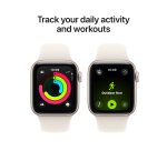 Apple Watch SE (3nd generation) SE 3 GPS 40mm Starlight Aluminium Case with Starlight Sport Band - S/M