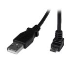 Cable Adaptador 2m USB A Macho a Micro USB B Macho Acodado en Ángulo hacia Abajo para Teléfono Móvil
