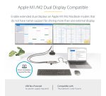 StarTech.com USB-C Multiport Adapter w/Attached USB-C to USB-A Dongle, Dual HDMI (4K30Hz/1080p60Hz), 3x USB-A 5Gbps, Mini Travel Dock, Laptop Docking Station, 1.3ft/40cm Cable