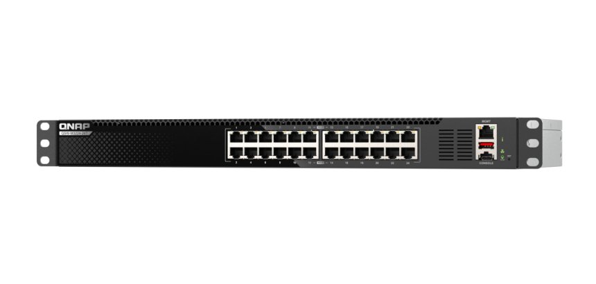 QNAP QSW-M3224-24T commutateur réseau Géré L3 10G Ethernet (100/1000/10000) 1U Noir, Argent