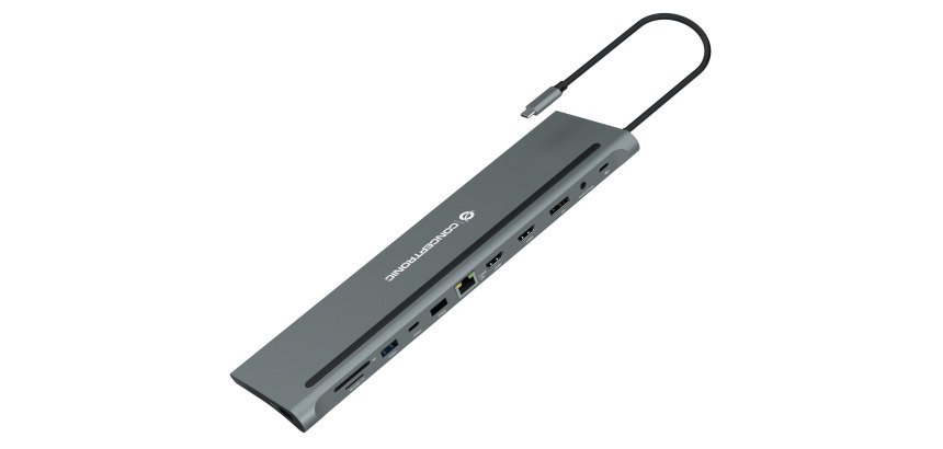 Conceptronic DONN17G laptop dock/port replicator Wired USB 3.2 Gen 1 (3.1 Gen 1) Type-C Grey
