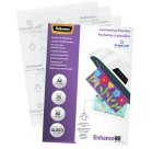 Pochettes de plastification Fellowes A4 - 2 x 80 µ - Brillant - Boîte de 25