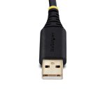 StarTech.com 3ft (1m) USB to Serial Adapter Cable, COM Retention, Interchangeable Screws/Nuts, USB-A to DB9 RS232, FTDI IC, ESD Protection, Windows/macOS/Linux