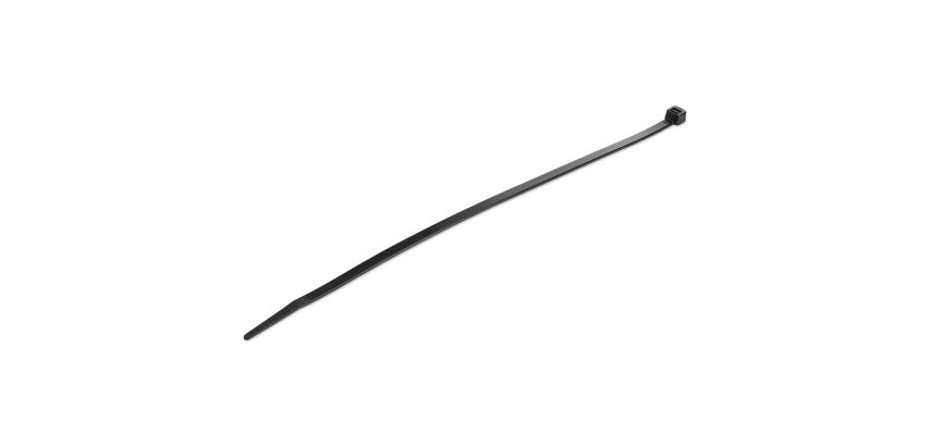 StarTech.com 10"(25cm) Cable Ties - 1/8"(4mm) wide, 2-5/8"(68mm) Bundle Diameter, 50lb(22kg) Tensile Strength, Nylon Self Locking Zip Ties w/Curved Tip, 94V-2/UL Listed, 1000 Pack - Black - TAA