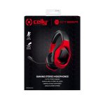 Celly CyberBeat Auricolare Cablato A Padiglione Gaming USB tipo A Nero, Rosso