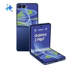 Samsung Galaxy Z Flip7 Smartphone AI, RAM 12GB, 256GB, Display 4,1" Super AMOLED/6,9" Dynamic AMOLED 2X, Fotocamera 50MP, Blue Shadow