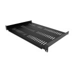 StarTech.com Étagère Rack 19 pouces 1U - Plateau Rackable Universel Ventilé - Étagère Baie de Brassage - Étagère Cantilever Rack 19" - Capacité 25kg - Rangement Rack Informatique - Profondeur 30,5cm (12"), Noir
