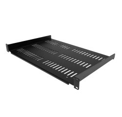 StarTech.com Étagère Rack 19 pouces 1U - Plateau Rackable Universel Ventilé - Étagère Baie de Brassage - Étagère Cantilever Rack 19" - Capacité 25kg - Rangement Rack Informatique - Profondeur 30,5cm (12"), Noir