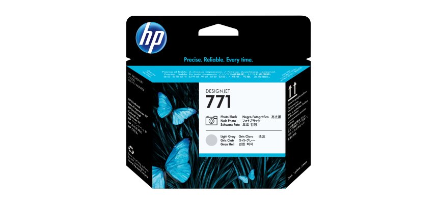 HP 771 tête d'impression DesignJet noir photo/gris clair