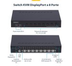 StarTech.com KVM Switch DisplayPort a 8 Porte con Kit Rack da 1U, 4K DP 1.2, hub USB a 4 Porte, Commutazione con Tasti a Scelta Rapida, Indipendente dal SO, TAA