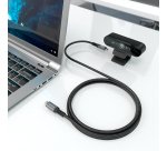 AISENS Cable USB 3.2 Gen2x2 Aluminio 20Gbps 8K@30Hz 5A 100W E-Mark, Tipo USB-C/M-USB-C/M, Negro, 3.0m