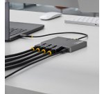 StarTech.com QUAD-USB-DP-ADAPT station d'accueil Avec fil USB 3.2 Gen 1 (3.1 Gen 1) Type-C Gris