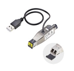 StarTech.com Dongle convertitore multimediale da fibra Gigabit a RJ45 Ethernet, monomodale ottico 10 km/multimodale 800 m, alimentato via USB, compatto, micro mini, TAA