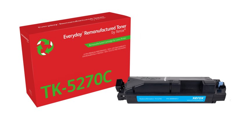 Toner remanufacturé Cyan Everyday™ de Xerox compatible avec Kyocera TK-5270C, Capacité standard