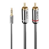 Lindy 35333 cable de audio 1 m 3,5mm 2 x RCA Antracita