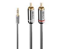 Lindy 35333 cable de audio 1 m 3,5mm 2 x RCA Antracita