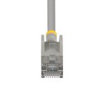 StarTech.com 15cm Gray Ultra Slim Cat6A Ethernet Cable, 10 Pack, Snagless, FTP, Pure Bare Copper Wire, 34AWG Ultra Slim RJ45 Network Patch Cord, Individually Tested