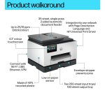 HP OfficeJet Pro 9130b Wireless All-in-One Color Printer, Two-sided printing; Copier, Scanner