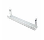 StarTech.com Goulotte Passe Câble Bureau, Organiseur de Câbles Ajustable en Longueur, Installation à Pinces, Aucun Perçage Nécessaire, Support Multiprise, Blanc