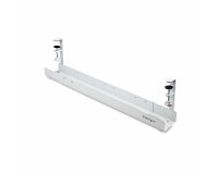 StarTech.com Goulotte Passe Câble Bureau, Organiseur de Câbles Ajustable en Longueur, Installation à Pinces, Aucun Perçage Nécessaire, Support Multiprise, Blanc