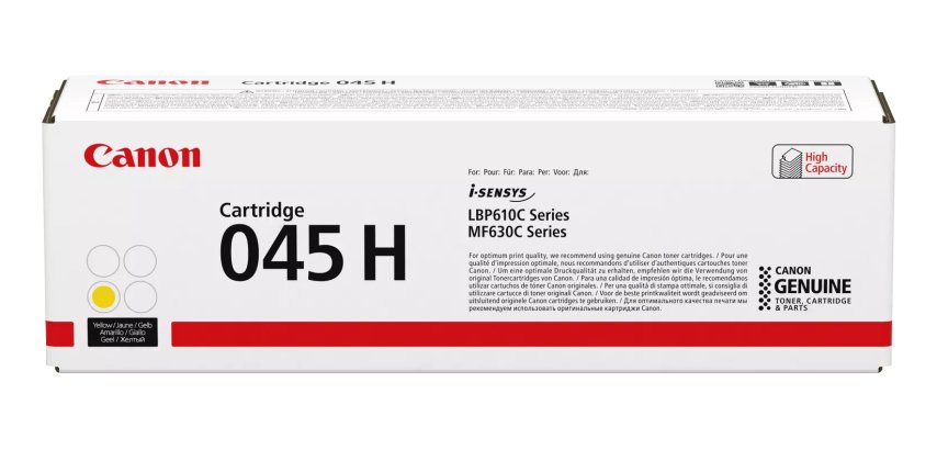 Canon 045 H cartuccia toner 1 pz Originale Giallo