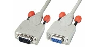 Lindy 0,5m RS232 Cable cable de señal Gris