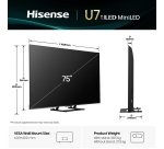 Hisense U7Q 75U79Q TV 190.5 cm (75") 4K Ultra HD Smart TV Wi-Fi Black