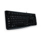 Logitech K120 Corded Keyboard tastiera USB QWERTZ Tedesco Nero