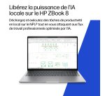 HP DW8D9ET laptop Copilot+ PC Intel Core Ultra 7 35,6 cm (14") WUXGA 48 Go DDR5-SDRAM 1 To SSD Wi-Fi 7 (802.11be) Windows 11 Pro AI Workstation, AI PC Argent