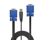 Lindy 32186 cable para video, teclado y ratón (kvm) Negro, Azul 2 m