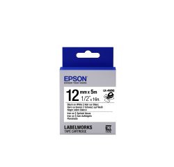Epson LK-4WBQ - Spécial tissu thermocollant - Noir sur Blanc - 12mmx5m