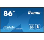 iiyama LH8665UHSB-B1 Écran d'affichage dynamique En forme de kiosk 2,18 m (86") LED Wifi 800 cd/m² 4K Ultra HD Noir Intégré dans le processeur Android 11 24/7