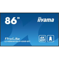 iiyama LH8665UHSB-B1 affichage de messages En forme de kiosk 2,18 m (86") LED Wifi 800 cd/m² 4K Ultra HD Noir Intégré dans le processeur Android 11 24/7
