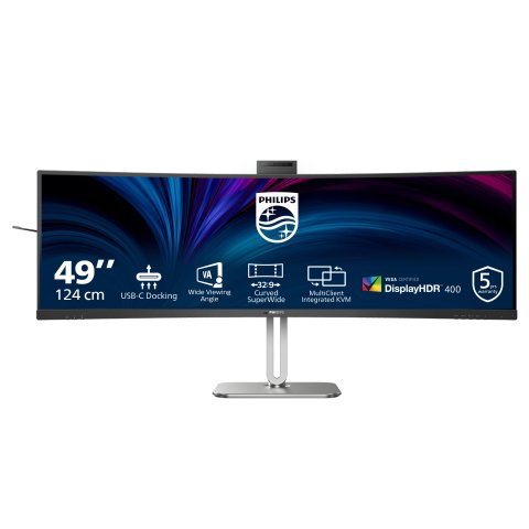 Monitor de videoconferencia Philips 5000 series 49B2U5900CH/00 LED display 124 cm (48.8") 5120 x 1440 Pixeles Dual QHD LCD Negro