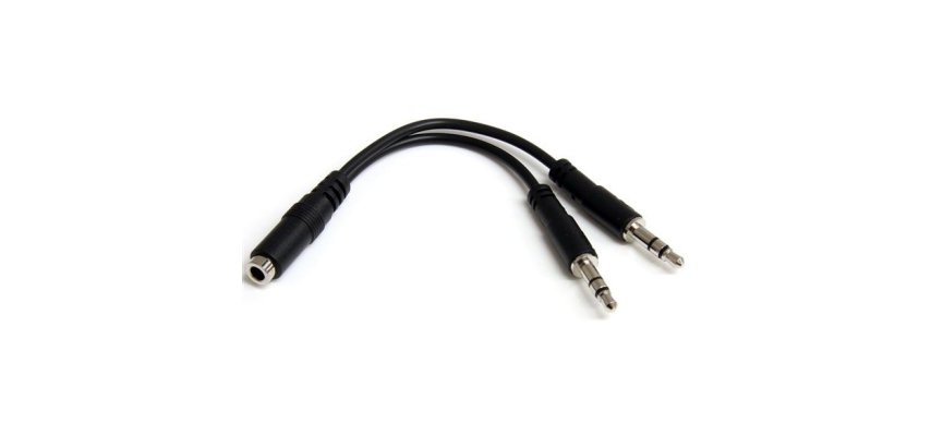 StarTech.com 3.5mm 4 Position to 2x 3 Position 3.5mm Headset Splitter Adapter - F/M