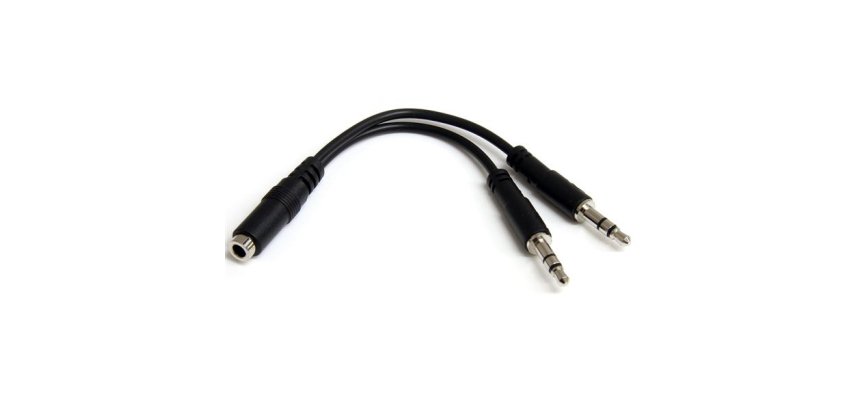 StarTech.com Adattatore splitter cuffie a 4 pin da 3,5 mm a 2x 3,5 mm a 3 pin - F/M
