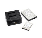 StarTech.com Dock pour Disque Dur USB 3.0 à 2 Baies, Station d'Accueil pour Disque Dur USB, Docking Station pour SSD/HDD 2,5/3,5" SATA III et IDE (40 pin), Baies pour Disque Dur Remplaçables à Chaud