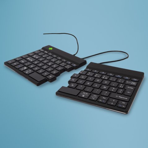 R-Go Tools Clavier ergonomique R-Go Split Break v2 avec logiciel de pause, clavier ergonomique divis&eacute;, AZERTY (FR), Filaire, noir