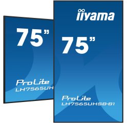 iiyama LH7565UHSB-B1 Écran d'affichage dynamique En forme de kiosk 189,2 cm (74.5") LED Wifi 800 cd/m² 4K Ultra HD Noir Intégré dans le processeur Android 11 24/7