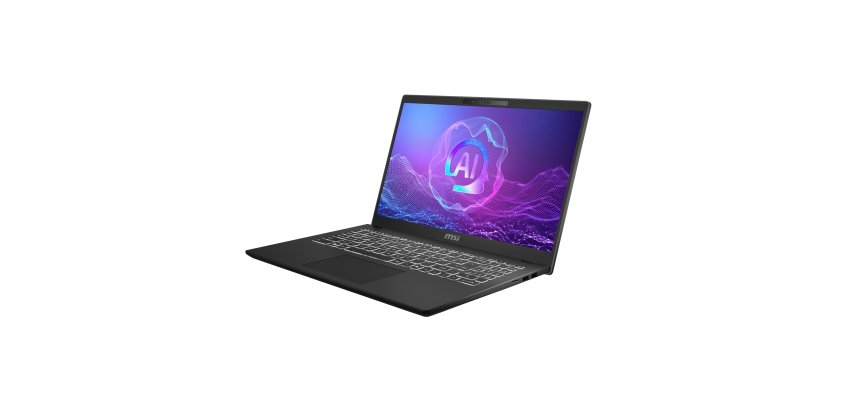 MSI Modern 15 H AI C2HMG-288FRNN Intel Core Ultra 5 225H Ordinateur portable 39,6 cm (15.6") Full HD 16 Go DDR5-SDRAM 512 Go SSD Wi-Fi 6E (802.11ax) Windows 11 Pro Noir AZERTY Français