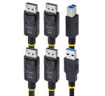 StarTech.com Cable KVM DisplayPort de Doble Pantalla con USB 5Gbps de 1,8m - 4K 60Hz - DP 1.2 - Cable para Conmutador KVM para Dos Monitores