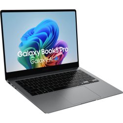 Samsung Galaxy Book5 Pro Intel Core Ultra 7 256V Laptop 35,6 cm (14") Touchscreen WQXGA+ 16 GB LPDDR5x-SDRAM 512 GB SSD Wi-Fi 7 (802.11be) Windows 11 Home Grijs