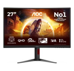 AOC G4 CQ27G4Z2P Monitor PC 68,6 cm (27") 2560 x 1440 Pixel Quad HD LCD Nero, Rosso