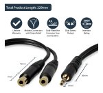 StarTech.com 6in Stereo Splitter Cable - 3.5mm Male to 2x 3.5mm Female
