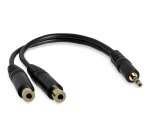 StarTech.com 6in Stereo Splitter Cable - 3.5mm Male to 2x 3.5mm Female