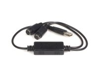 Cable Adaptador Conversor Teclado Ratón Mouse PS/2 a USB - 2x PS/2