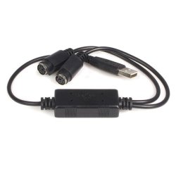 Cable Adaptador Conversor Teclado Ratón Mouse PS/2 a USB - 2x PS/2
